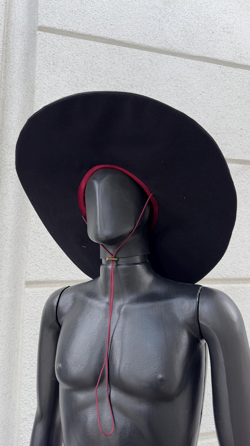 Black Linen Wizard Hat – Raven Accessory for Fantasy Costumes and Festivals, Custom Prop for Witch, Halloween