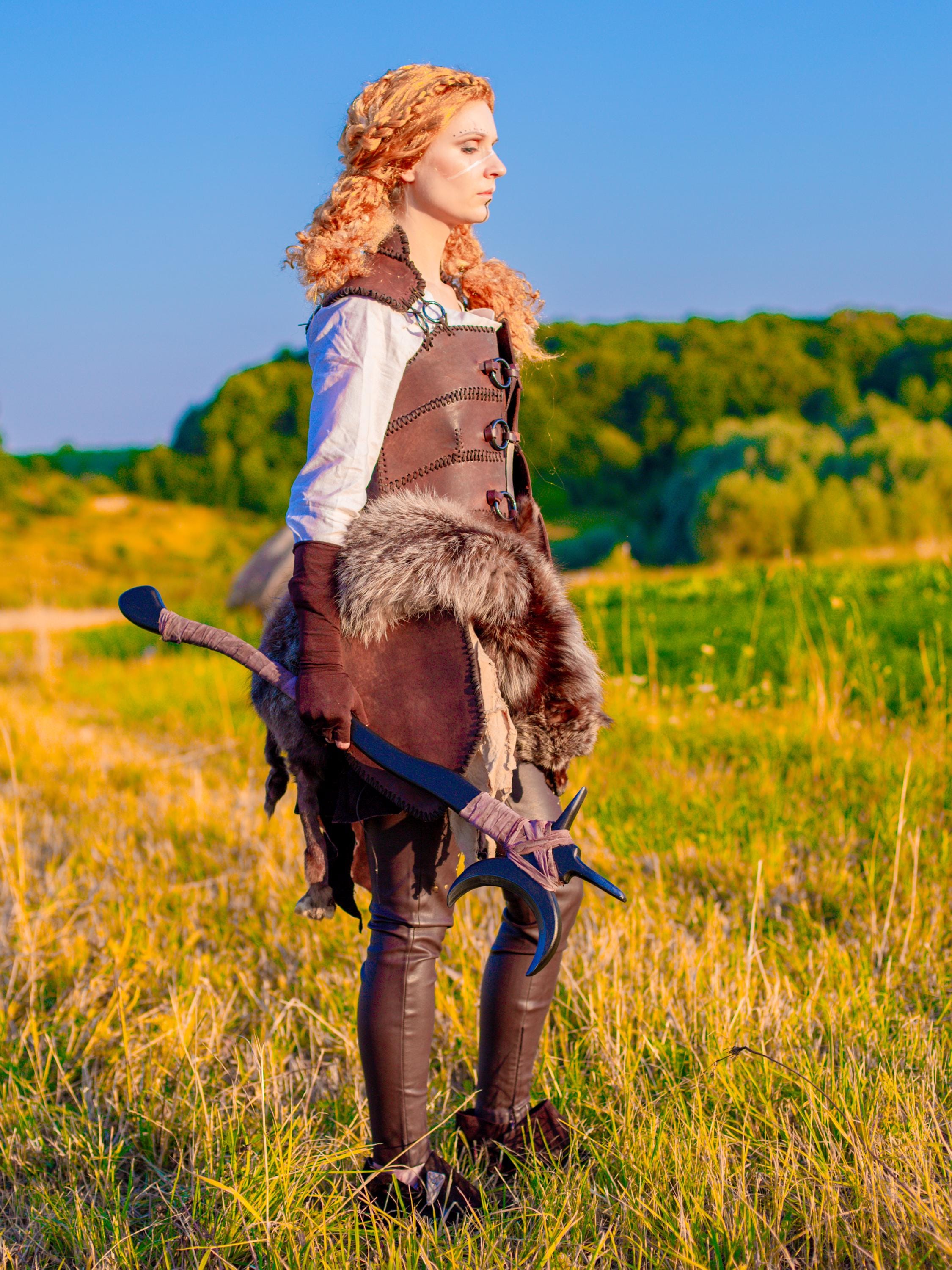 Druidic Ritual Axe – Handcrafted Wooden Relic, Nature’s Power Tool, Sacred Grove Weapon, Fantasy Magic Prop