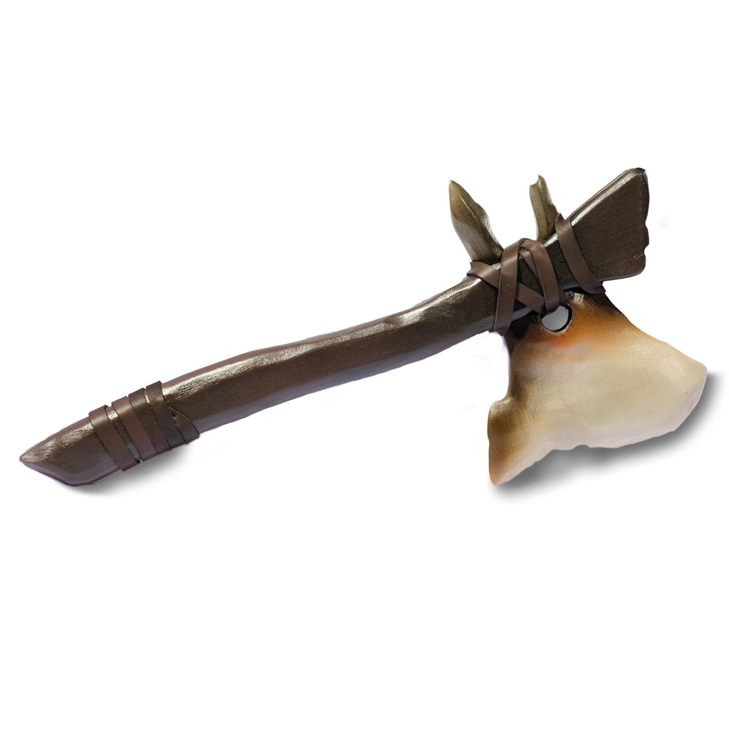Fantasy Bone Axe, Bone Tomahawk – Wooden Weapon for Barbarian or Stone Age Cosplay