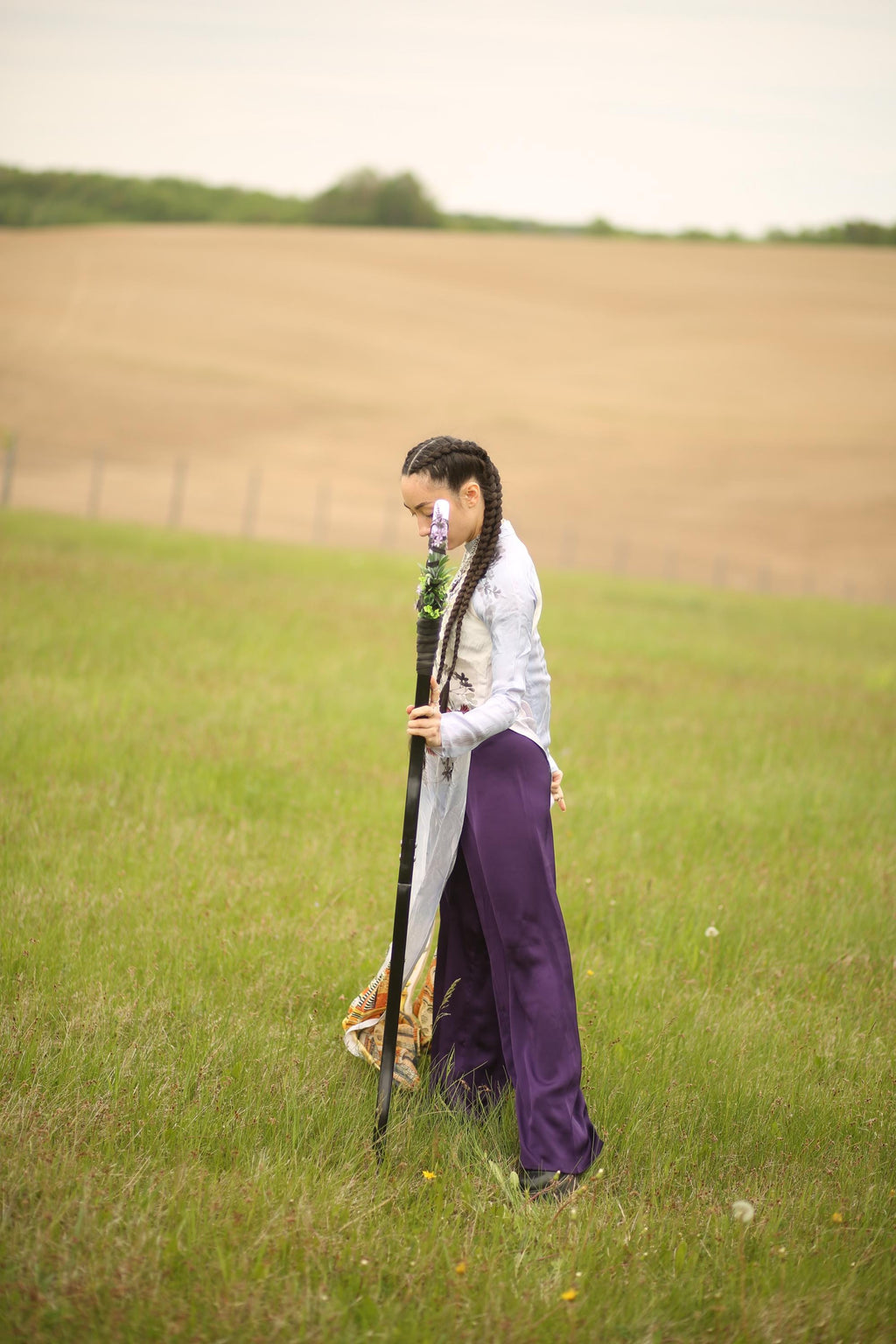 Lavender Moon Staff – Wiccan, Druidic & Fantasy Costume Prop,  Druid Cosplay Wand, Lunar Rod, Costume Weapon Accessories, Alder