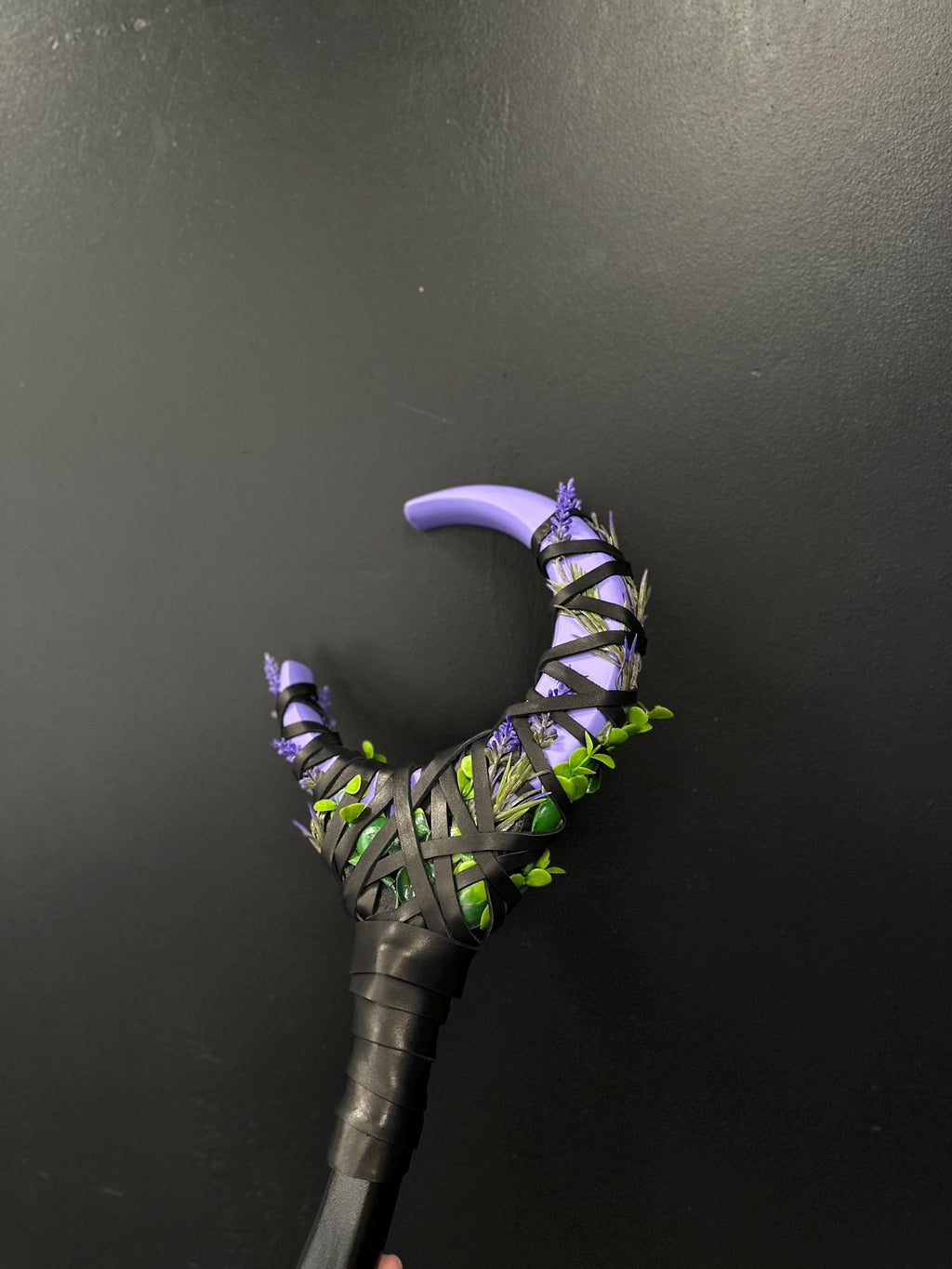 Lavender Moon Staff – Wiccan, Druidic & Fantasy Costume Prop,  Druid Cosplay Wand, Lunar Rod, Costume Weapon Accessories, Alder