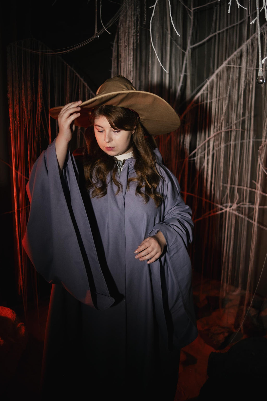 Cinnamon Wizard Hat – Handmade Brown Medieval Hat, Renaissance Fantasy Costume, Elven Cosplay Accessory, Custom Magic Pointed Hat