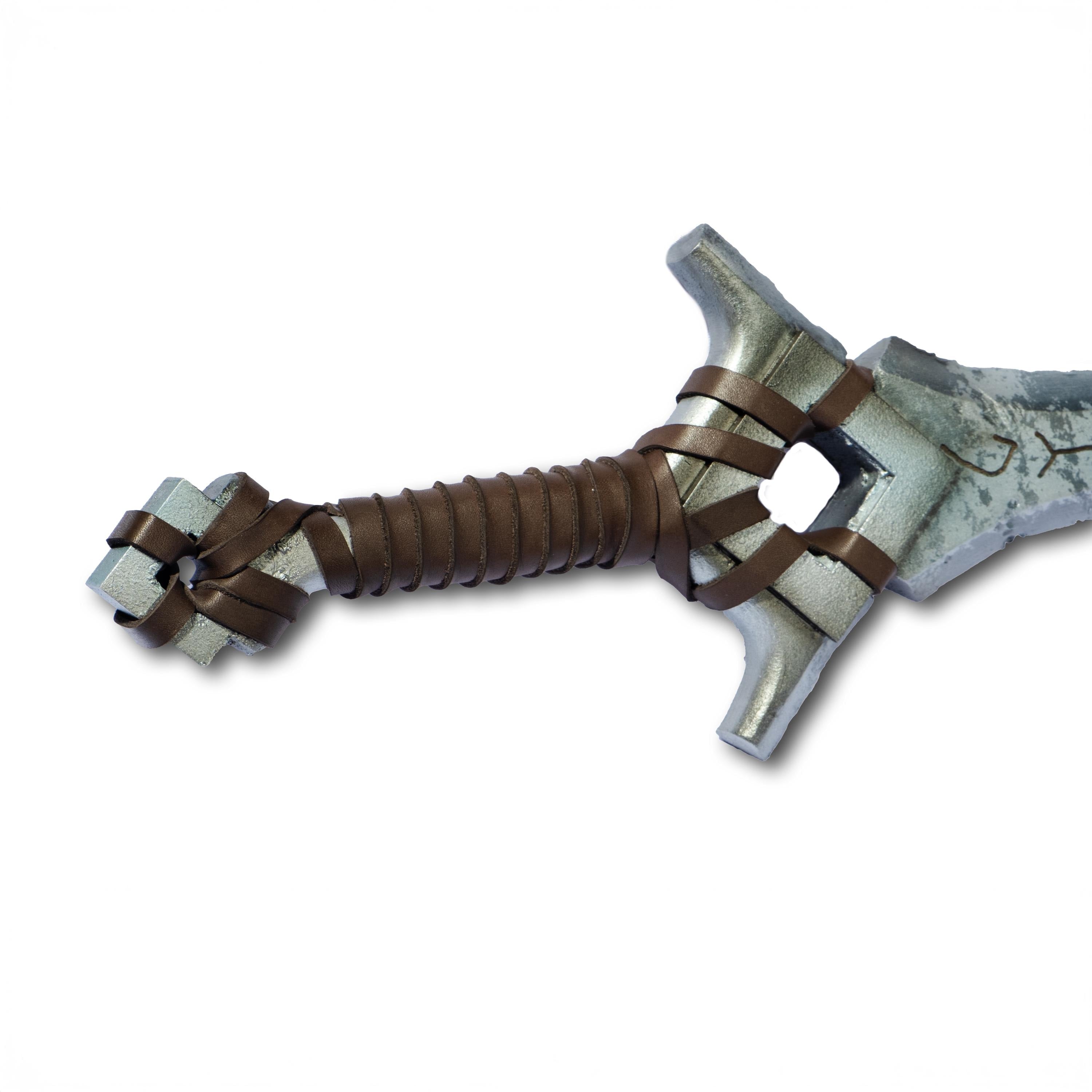 Runic Fantasy Sword – Handmade Wooden Blade with 3D Printed Details – Viking Warrior Prop – Cosplay, Norse mythology