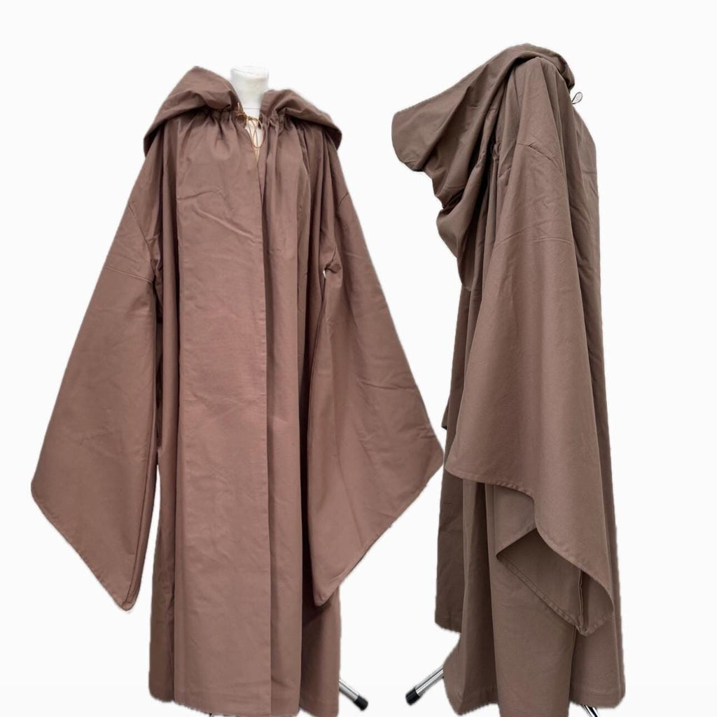 Cinnamon Cloak – Handmade Hooded Cape, Unisex Medieval Fantasy Mantle, Renaissance Costume Robe, Custom Natural Linen Cloak