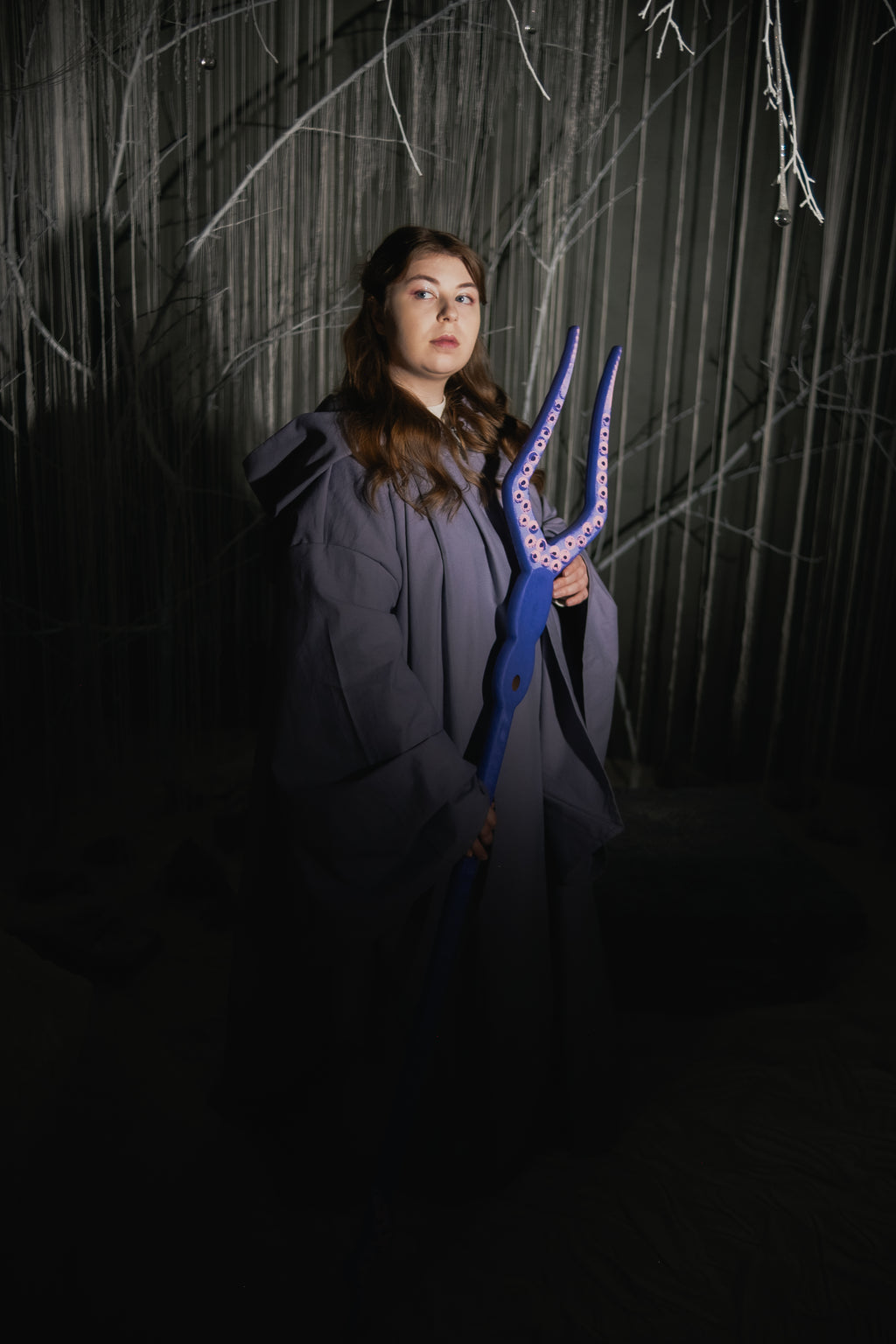 Ocean mage fantasy accessory with surreal curved silhouette
