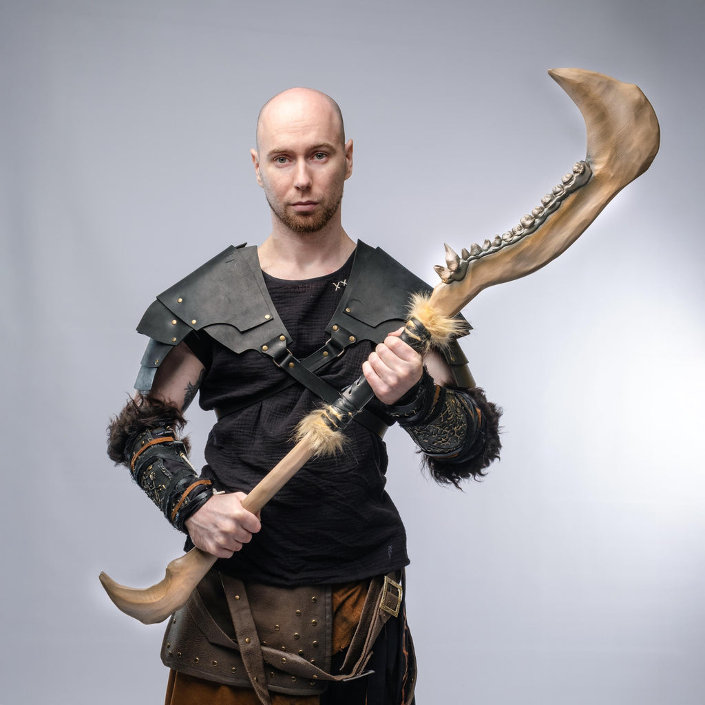 Viking Hunter Costume – Runic Leather Armor – Handcrafted Nordic Outfit – Cosplay & LARP Set