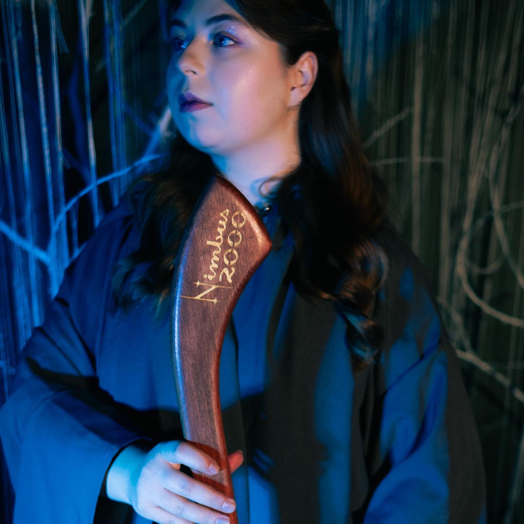 Wooden Wizard Broom – Fantasy Flying Broomstick, Handcrafted Magic Witch Decor Prop, Custom Made Gift for Cosplay or Display