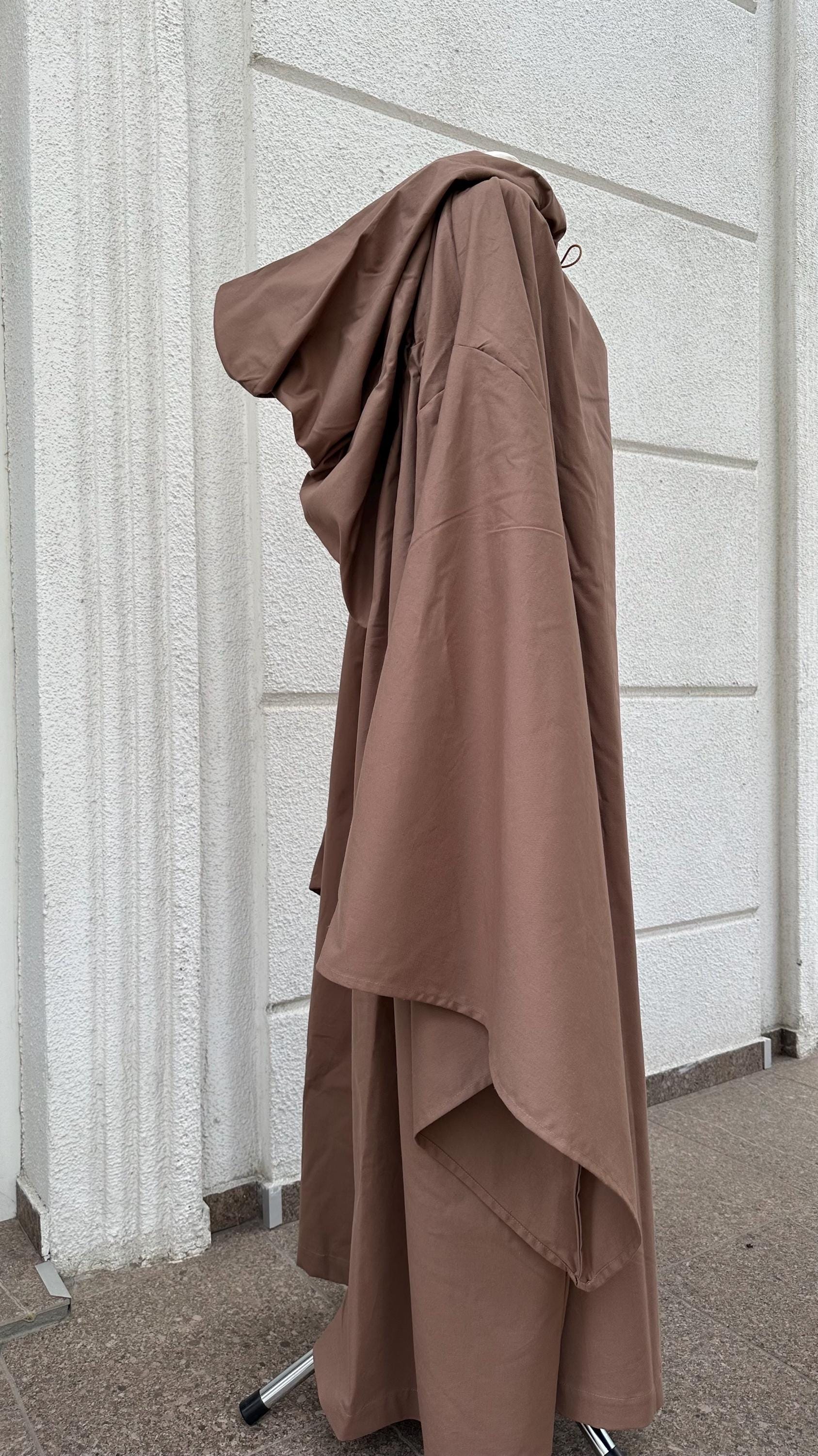 Cinnamon Cloak – Handmade Hooded Cape, Unisex Medieval Fantasy Mantle, Renaissance Costume Robe, Custom Natural Linen Cloak