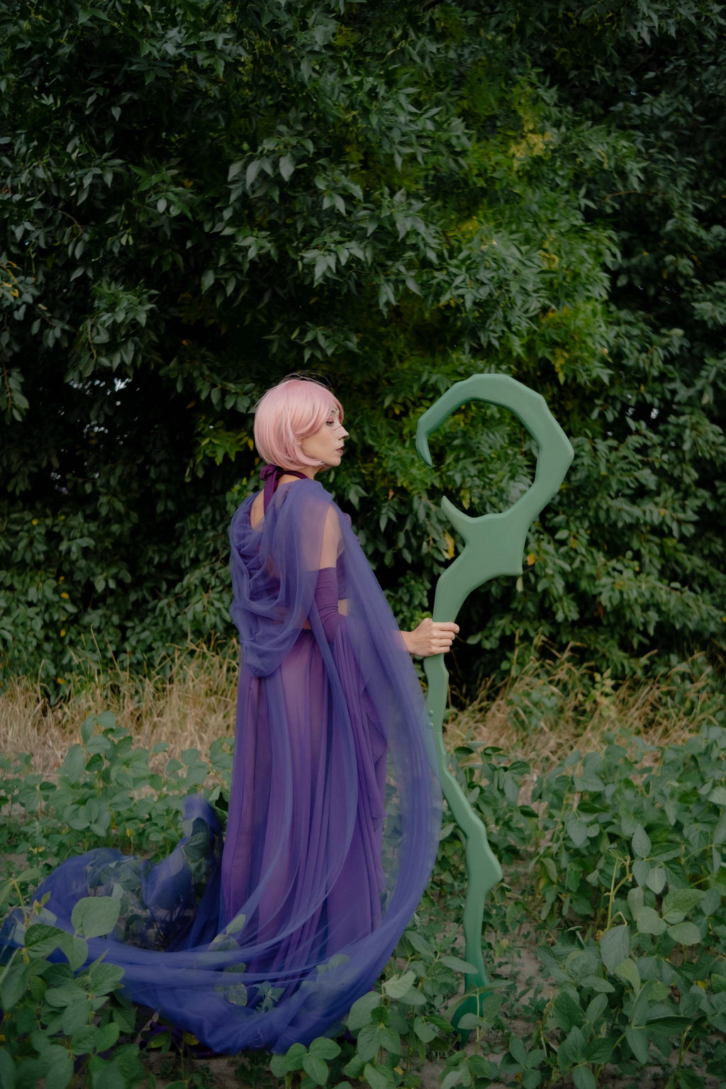 Root of Power Wooden Staff – Druid Prop, Fantasy Wizard Staff, Cosplay Nature Magic Cane, Elven Forest Wand