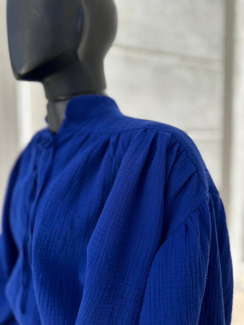 Royal Blue Medieval Tunic – Fantasy Linen Dress for Elf or Mage, Handmade Renaissance Gown, Blue Wizard Outfit