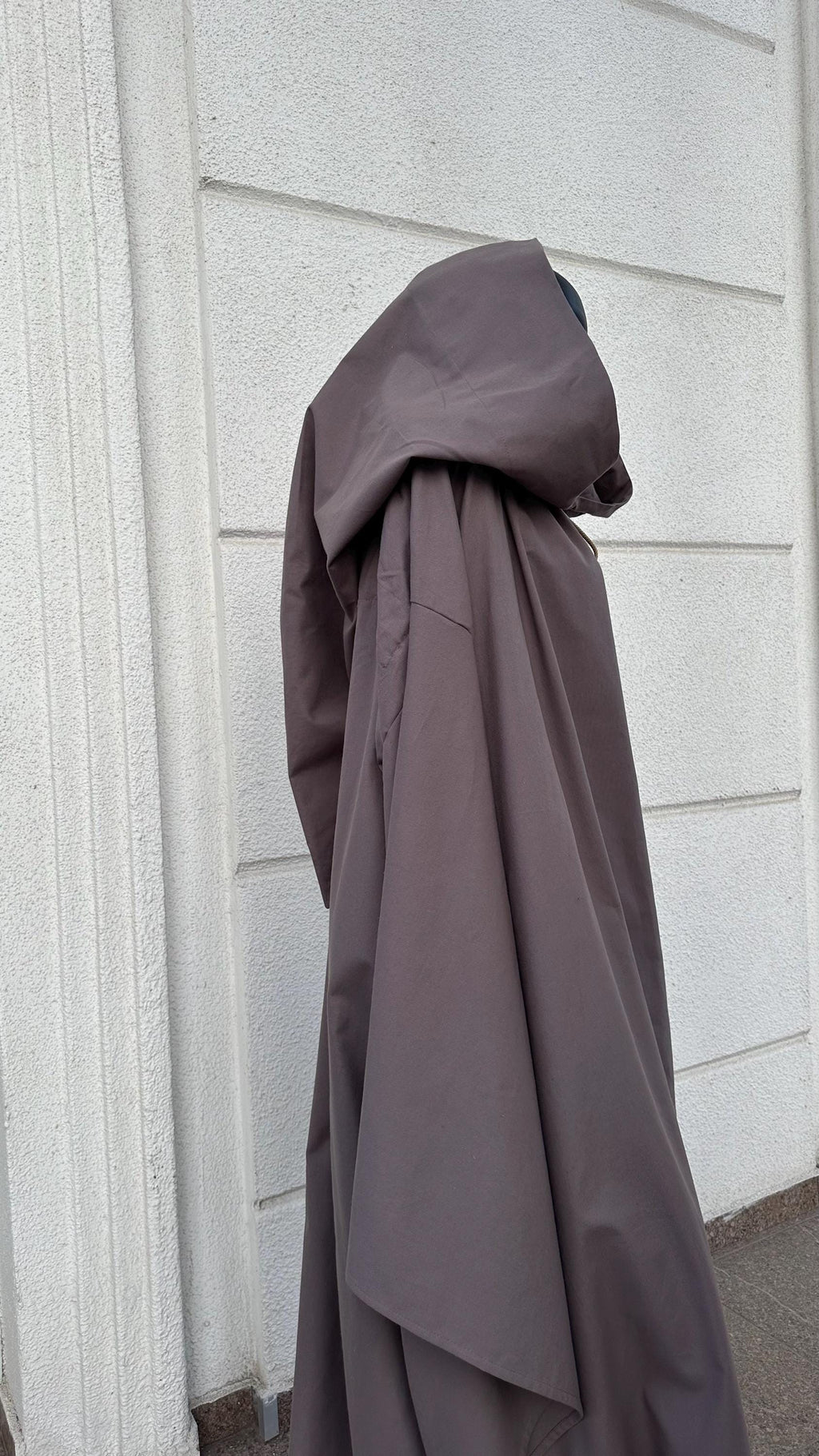 Gray Cappuccino Cloak –  Ash Mocha Hooded Cape, Mage Outfit, Unisex Medieval Fantasy Mantle, Renaissance Costume Robe, Gray Brown Costume