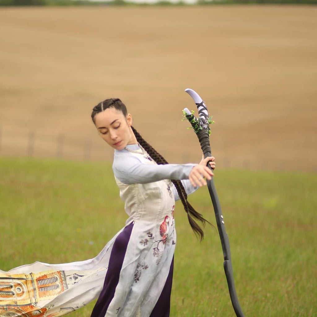 Lavender Moon Staff – Wiccan, Druidic & Fantasy Costume Prop,  Druid Cosplay Wand, Lunar Rod, Costume Weapon Accessories, Alder