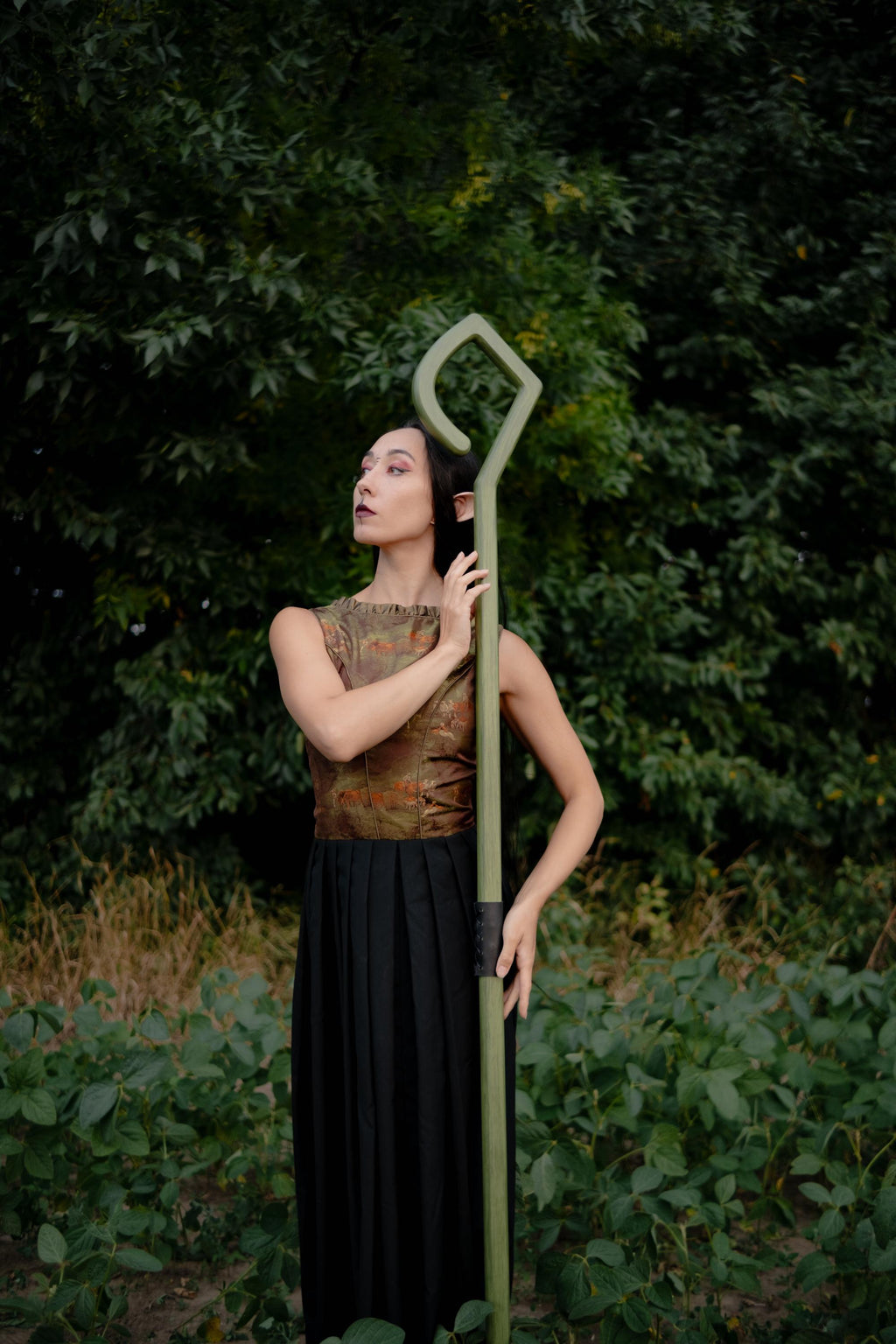 Staff Sigil of the Earth, Druid Staff, Cosplay, Magic Wand, Fantasy Witch Wizard Costume Accessory