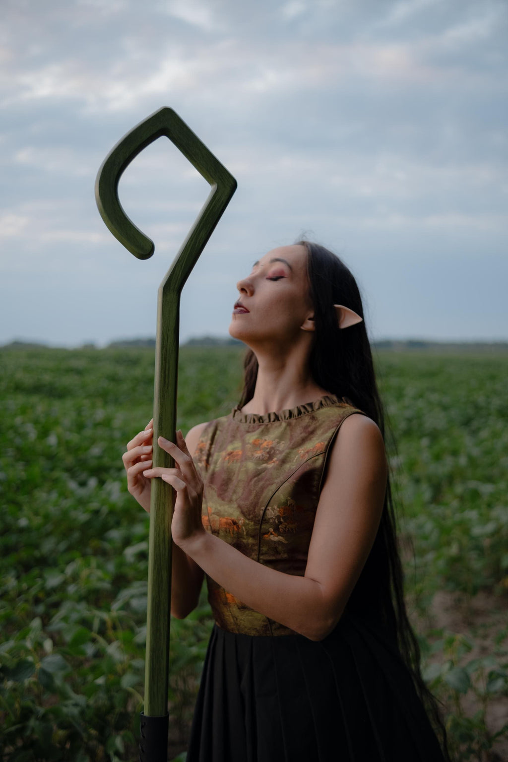 Staff Sigil of the Earth, Druid Staff, Cosplay, Magic Wand, Fantasy Witch Wizard Costume Accessory