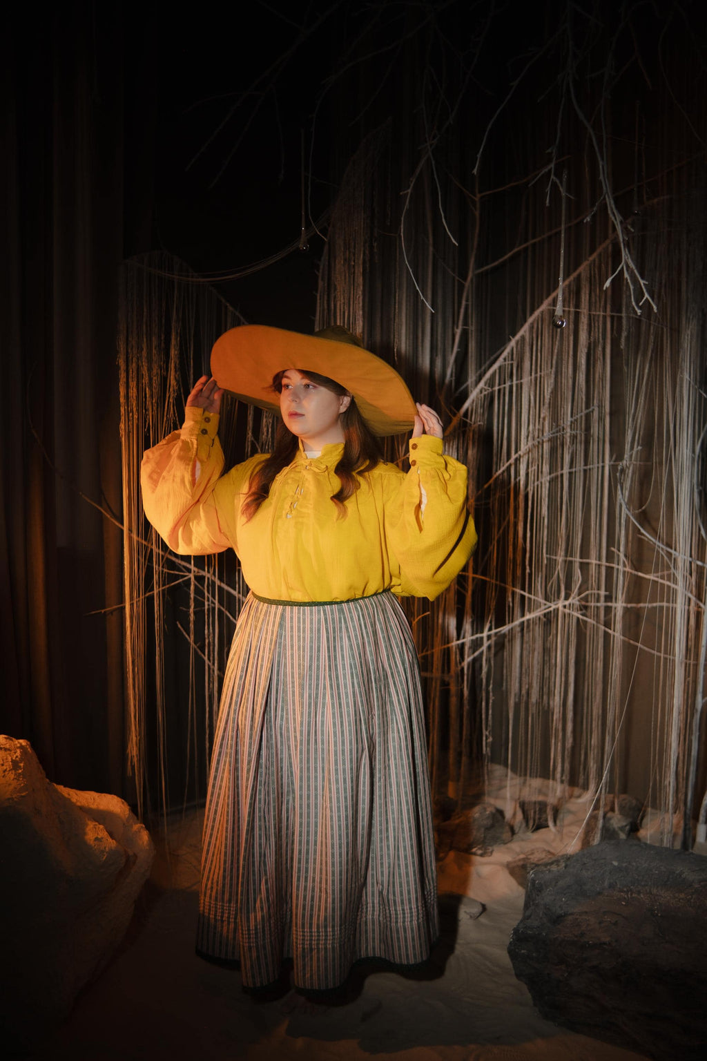 Golden Oak Wizard Hat – Medieval Renaissance, Elven Fantasy Costume, Handmade Magic Wizard Cosplay Accessory