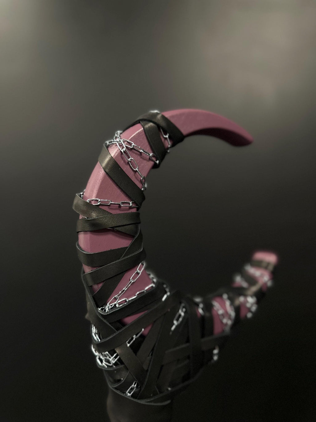 Plum Color Crescent Moon Staff – Wooden Wizard Staff for Cosplay, Rituals and Fantasy Display, Ritual Tool, Fantasy Prop, Alder Wood