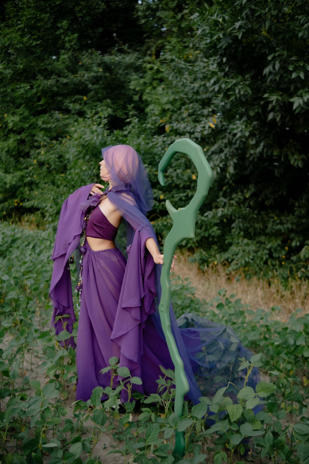 Root of Power Wooden Staff – Druid Prop, Fantasy Wizard Staff, Cosplay Nature Magic Cane, Elven Forest Wand