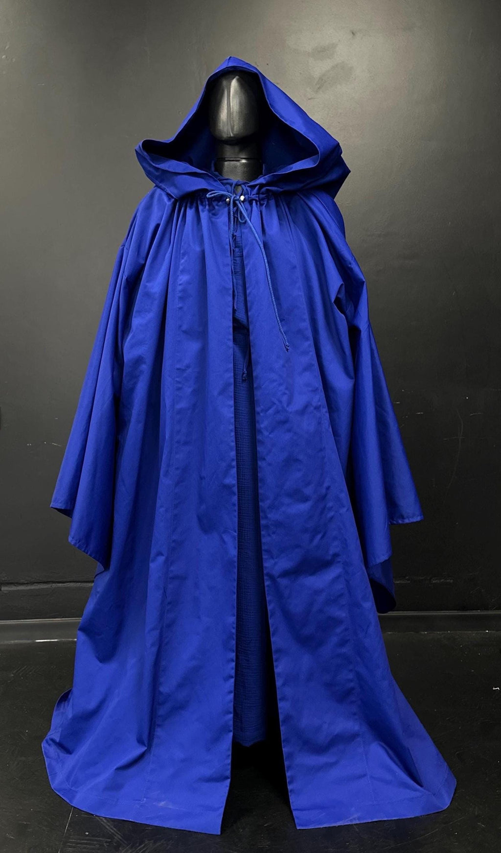 Royal Blue Cloak – Handmade Wizard Hooded Cape, Custom Blue Wizard Cloak, Unisex Medieval Fantasy Mantle, Renaissance Costume Robe